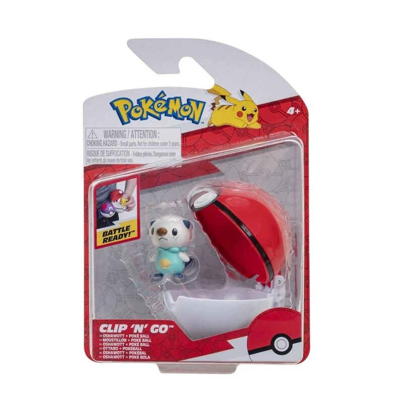 Pokemon Oshawott + Poke Ball Clip 'N' Go Figurine Set 3 Pokemon Oshawott + Poke Ball Clip 'N' Go Figurine Set