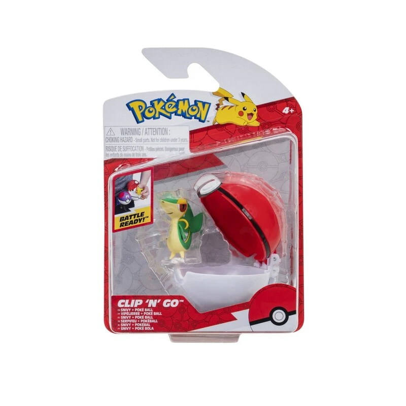 Pokemon Snivy + Poke Ball Clip 'N' Go Figurine Set 3 Pokemon Snivy + Poke Ball Clip 'N' Go Figurine Set