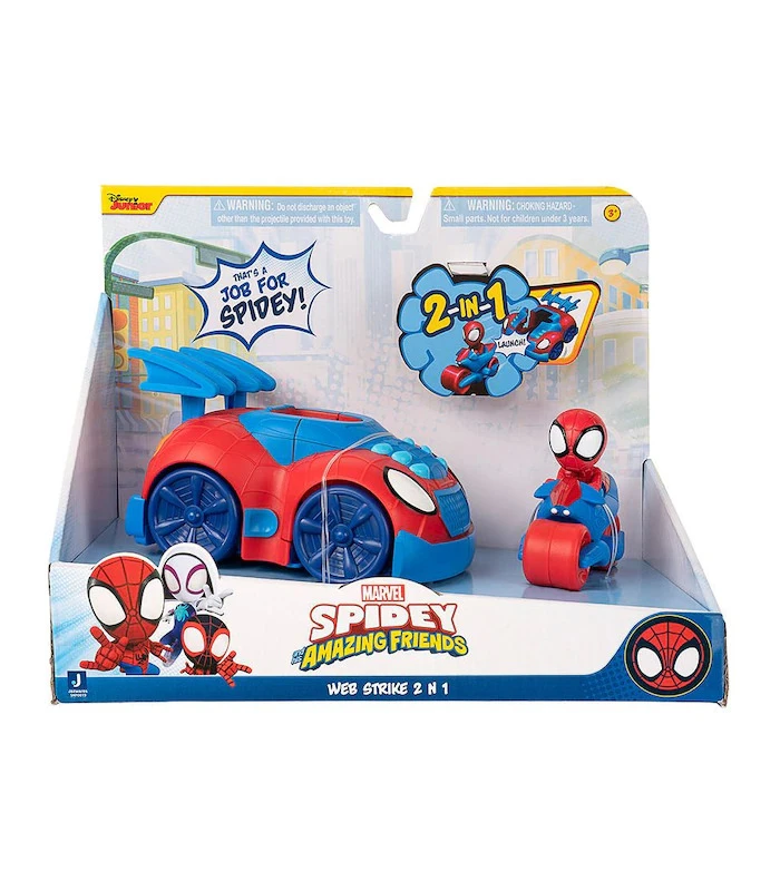 Spiderman Spidey & His Amazing Friends Web Strike 2 In 1 Vehicle 3 Spiderman Spidey & His Amazing Friends Web Strike 2 In 1 Vehicle
