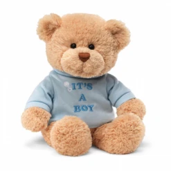 GUND Message Bear It's A Boy Plush Toy Blue 32cm