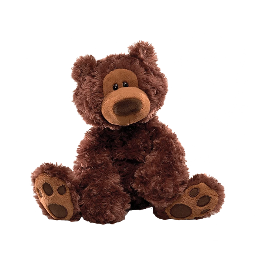 GUND Philbin Bear Plush Toy Small 33cm Chocolate 3 GUND Philbin Bear Plush Toy Small 33cm Chocolate