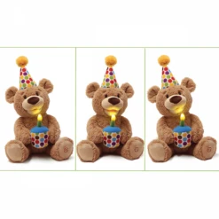 GUND Happy Birthday Bear Animated Plush Toy 25cm -Toy Supplies Store JAS0482 2