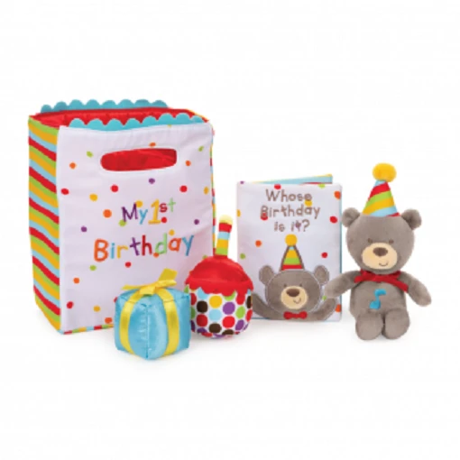 GUND Baby My First Birthday Plush Toy Playset 3 GUND Baby My First Birthday Plush Toy Playset