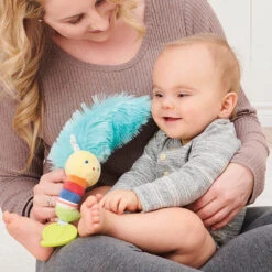 GUND Baby Tinkle Crinkle Caterpillar Play Together Toy Blue 8 GUND Baby Tinkle Crinkle Caterpillar Play Together Toy Blue -Toy Supplies Store JAS0546 2