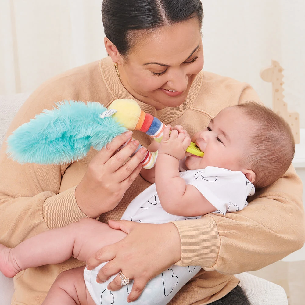 GUND Baby Tinkle Crinkle Caterpillar Play Together Toy Blue 6 GUND Baby Tinkle Crinkle Caterpillar Play Together Toy Blue - Image 4