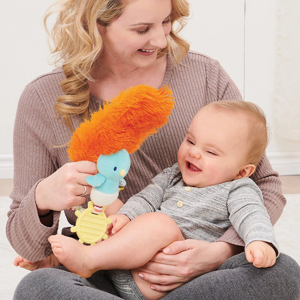 GUND Baby Tinkle Crinkle Birdie Play Together Toy Orange 5 GUND Baby Tinkle Crinkle Birdie Play Together Toy Orange - Image 3