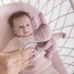 Miffy Ribbed Pink Ring Rattle -Toy Supplies Store JAS2071 3