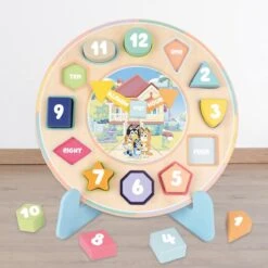 Bluey Wooden Puzzle Clock Educational Toy -Toy Supplies Store JAS2229 2