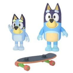 Bluey Skateboarding Bluey And Bandit Figurines 2 Pack -Toy Supplies Store MOO0014 2