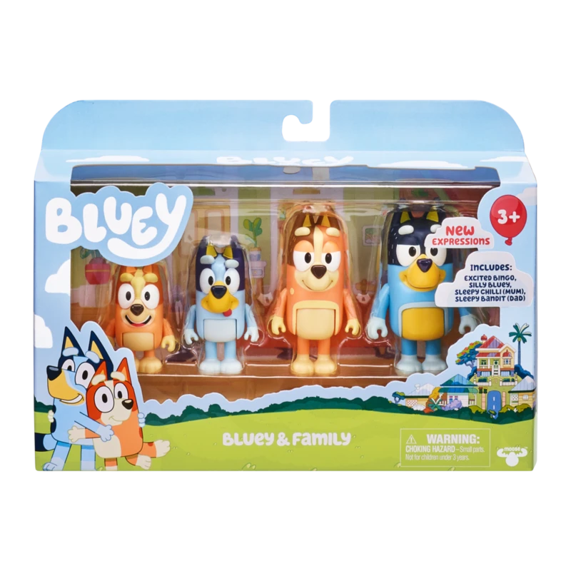 Bluey & Family New Expressions Mini Figurines 4 Pack 7.5cm 3 Bluey & Family New Expressions Mini Figurines 4 Pack 7.5cm