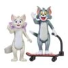 Tom & Jerry Skateboarding Tom & Toots Figures 7cm 2 Pack