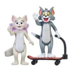 Tom & Jerry Skateboarding Tom & Toots Figures 7cm 2 Pack