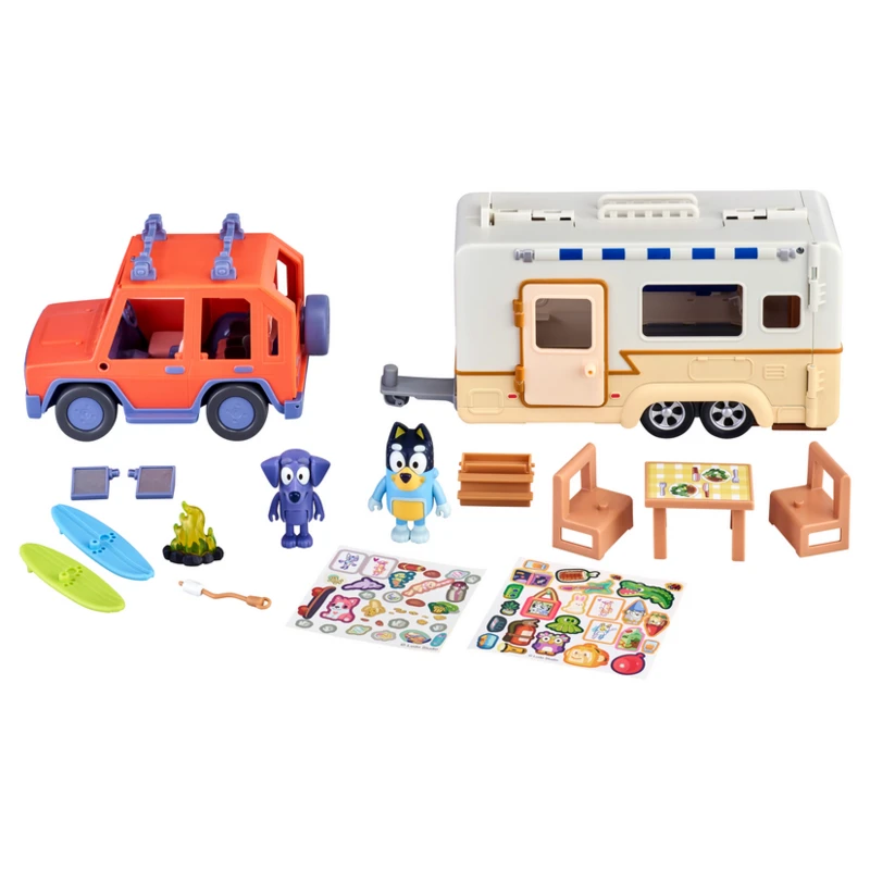 Bluey 4WD & Caravan Adventures Playset Bundle 3 Bluey 4WD & Caravan Adventures Playset Bundle