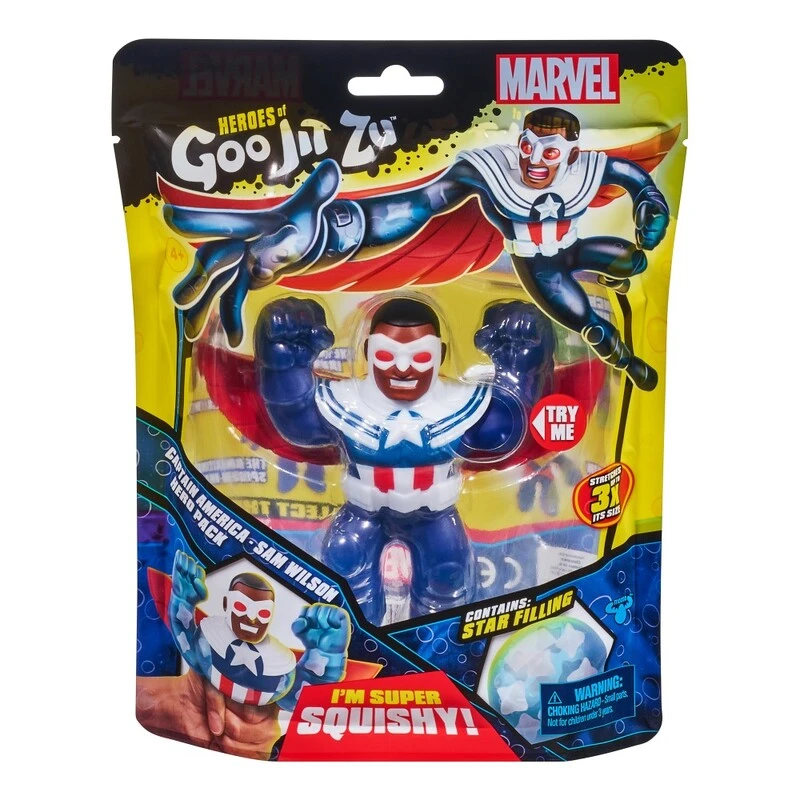 Heroes Of Goo Jit Zu Marvel Captain America Sam Wilson Hero Pack Series 5 3 Heroes Of Goo Jit Zu Marvel Captain America Sam Wilson Hero Pack Series 5