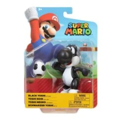 Nintendo Super Mario Black Yoshi Poseable Figurine 10cm