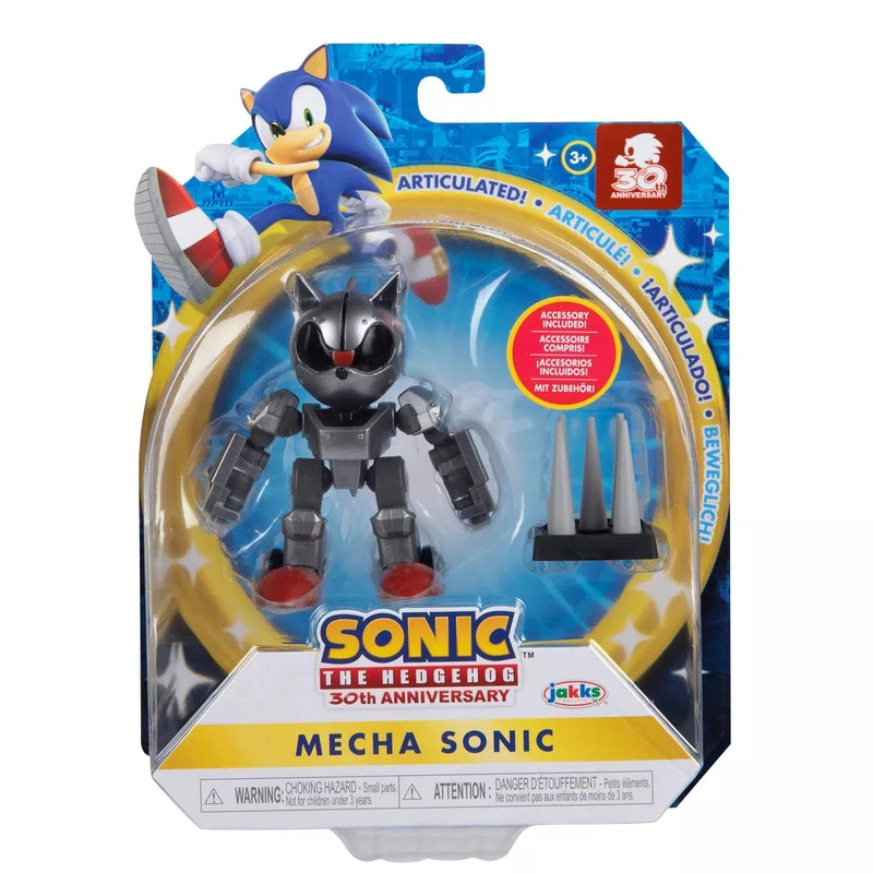 Sonic The Hedgehog Sonic Mecha Sonic Articulated Figure 10cm 3 Sonic The Hedgehog Sonic Mecha Sonic Articulated Figure 10cm